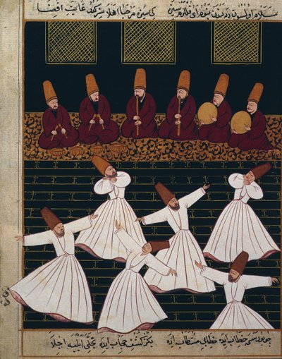 Ritueel van de draaiende derwisjen in Konya door Ottoman School