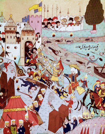 Inname van Belgrado door het leger van Soliman I de Grote door Ottoman School