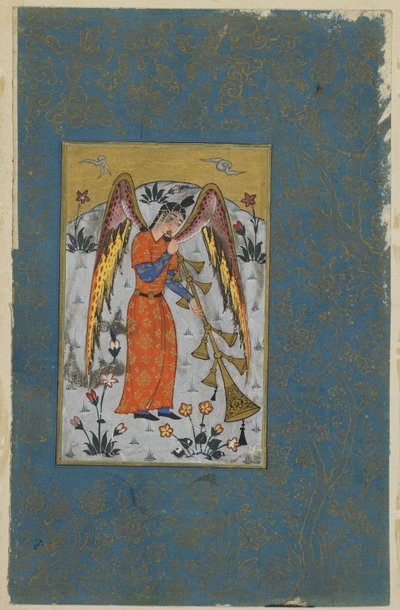 De Engel Israfil, ca. 1580-90 door Ottoman School
