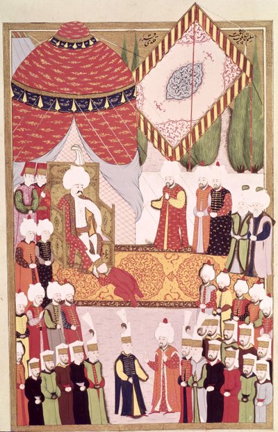 De kroning van Sultan Selim I (1466-1520) uit de 