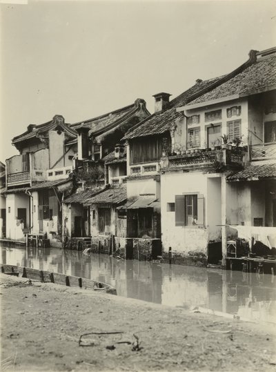 Chinese huizen in Batavia door Oudheidkundige Dienst