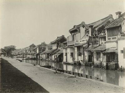 Chinese huizen in Batavia door Oudheidkundige Dienst