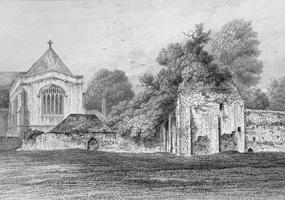 Wolvesey Castle Winchester, ca. 1830 door Owen Brown Carter