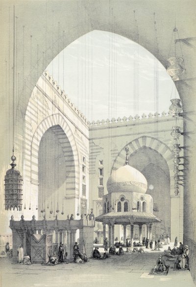 Interieur van de moskee van Sultan Hasan, in Caïro door Owen Jones
