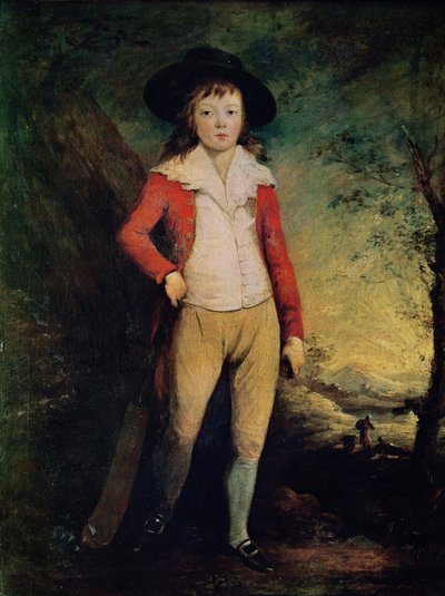 Portret van William Seward met een cricketbat, ca. 1788-91 door Ozias Humphry
