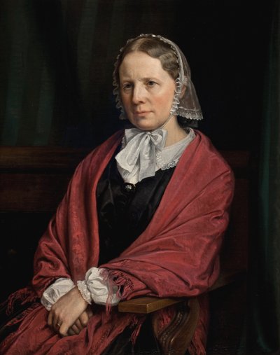 Amalie Elisabeth Freund, geboren von Würden. Vrouw van beeldhouwer H. E. Freund door P.C. Skovgaard
