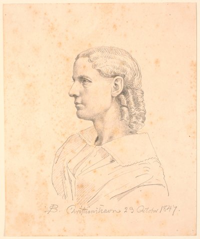 Portret van een dame door P.C. Skovgaard