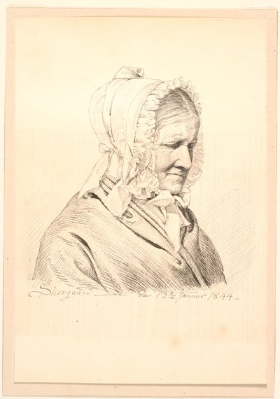 Mevrouw Anneken Marie von Würden geb. Sponum, schoonmoeder van H.E. Freund door P.C. Skovgaard
