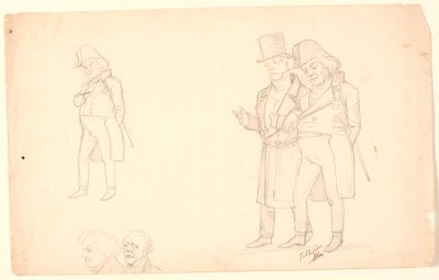 Karikatuur van de gebroeders Ørsted door P.C. Skovgaard