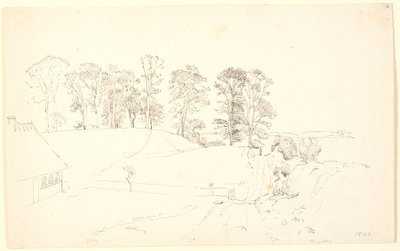 Landschap met bomen door P.C. Skovgaard