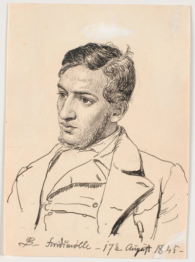 Portret van de Schilder Carlo Dalgas door P.C. Skovgaard
