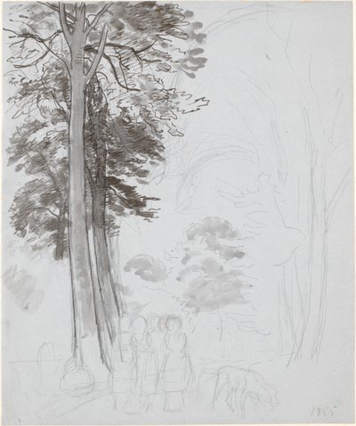 Studie voor "Beukenbos in mei" door P.C. Skovgaard