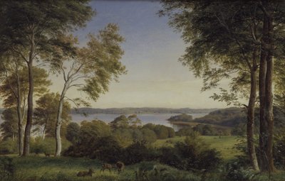 Uitzicht over Skarre Sø door P.C. Skovgaard