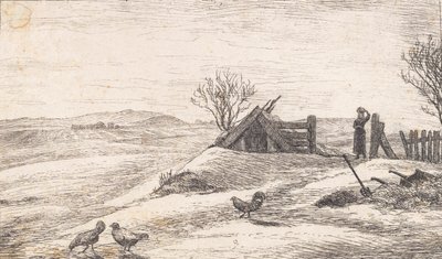 Winterlandschap bij Vejby door P.C. Skovgaard