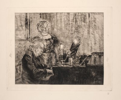 Edvard en Nina Grieg bij de Piano door Peder Severin Krøyer