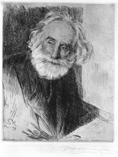 Portret van Vilhelm Kyhn door Peder Severin Krøyer