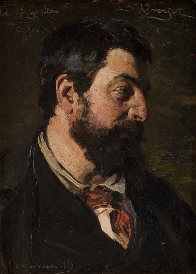 Portret van de Franse schilder Alfred Guillou door Peder Severin Krøyer