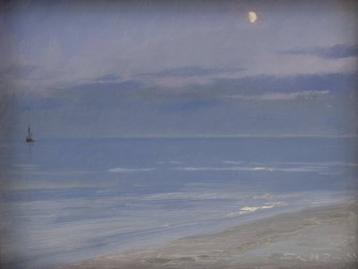 Strand van Skagen bij Maanlicht door Peder Severin Krøyer