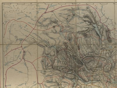 Kaart uit de kaartencollectie van de Nationale Bibliotheek. De kaart is handgetekend (na 1846) en toont Telemark door P. A. Munch