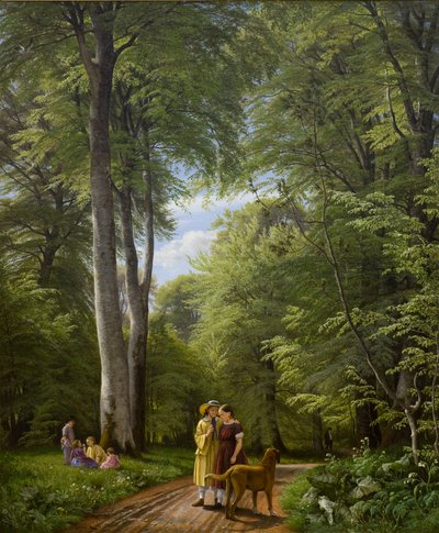 Beukenbos in mei. Motief uit Iselingen. door P. C. Skovgaard