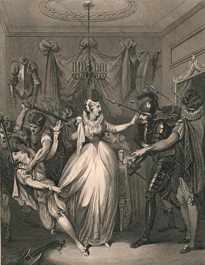 De dood van Rizzio, 1566, 1794-1812 door P Rothwell