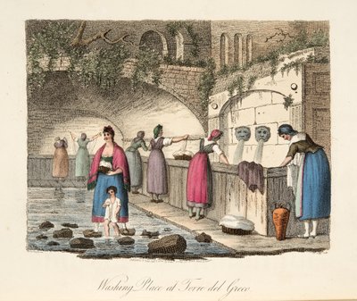Wasplaats in Torre del Greco, uit Italiaanse Scenery, die de gewoonten, gebruiken en amusements van de verschillende staten van Italië vertegenwoordigt, uitgegeven in 1806 door P. van (after) Lerberghi