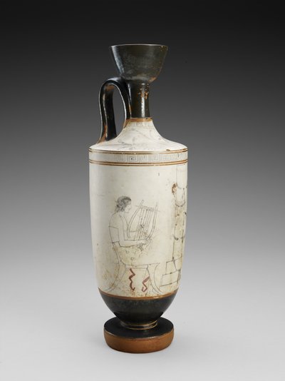 Schouder Lekythos met polychrome schildering van een begrafenisscène door Painter Houston
