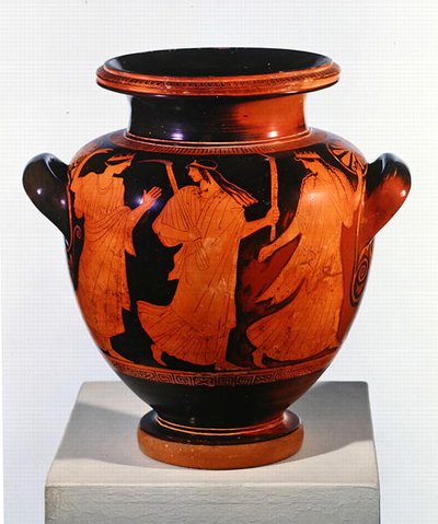 Attische roodfiguur stamnos door Painter of the Birth of Athena