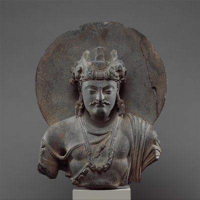 Buste van een Bodhisattva Shakyamuni, 3e-4e eeuw door Pakistani School