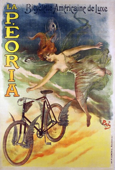 Poster die La Peoria fietsen adverteert door Pal
