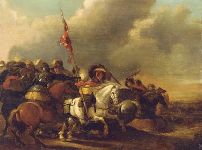 Een cavaleriegevecht door Palamedes Palamedesz