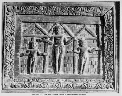 Detail (detail) van de Kruisiging van de deur met scènes uit het Oude en Nieuwe Testament door Paleo Christian