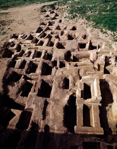 Zicht op paleochristelijke necropolis, 4e eeuw door Paleo Christian