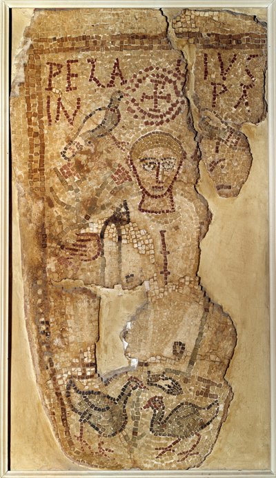 Paleochristelijke oudheid: Representatie van de asceet monnik Pelagius (350-420) door Paleo Christian Paleo Christian