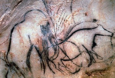 Schilderijen die mammoeten en vee voorstellen, uit de Kapel van de Mammoeten door Paleolithic Paleolithic