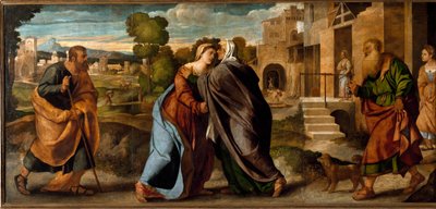 De Visitatie door Palma Il Giovane