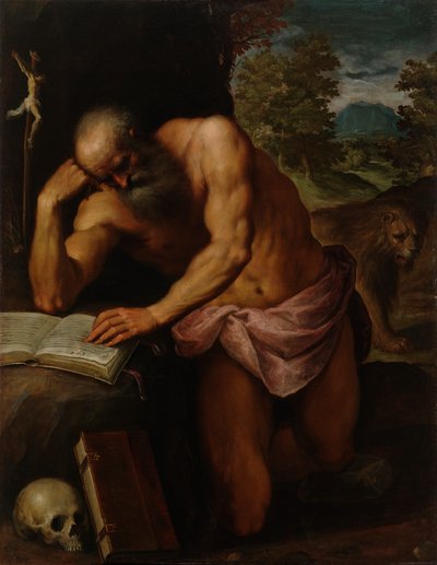 Heilige Jeroen door Palma Il Giovane