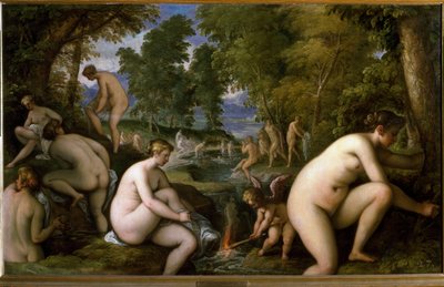 Amore letheo (Naakte vrouwen badend) door Paolo  Fiammingo