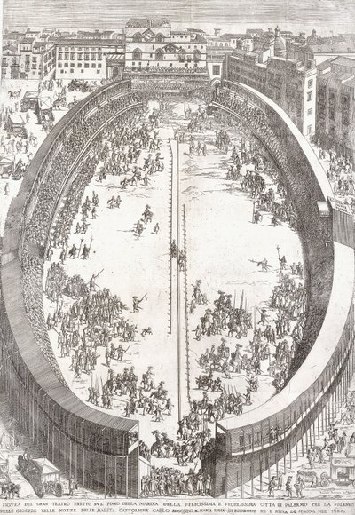 Een Grote Vouwplaat van het Grote Theater, 1680 door Paolo Amato