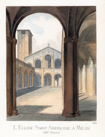 De binnenplaats van de Basiliek van Sant