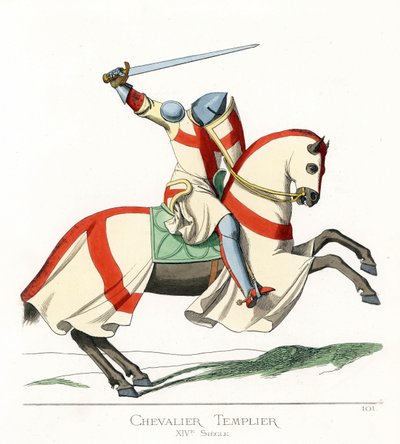Een tempelier te paard door Paolo Mercuri