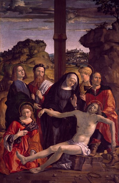 Kruisafneming van Christus, (detail) door Paolo Morando Cavazzola