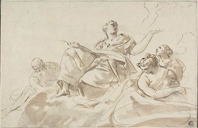 Allegorische figuren door Paolo Pagani