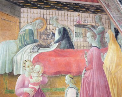 Geboorte van de Maagd, uit de Kapel van de Hemelvaart, 1440 door Paolo Uccello