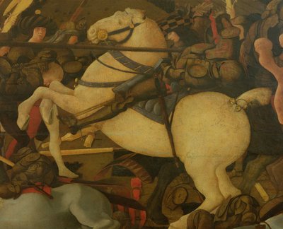 Detail van Niccolo da Tolentino, uit de Slag bij San Romano in 1432, c.1456 door Paolo Uccello