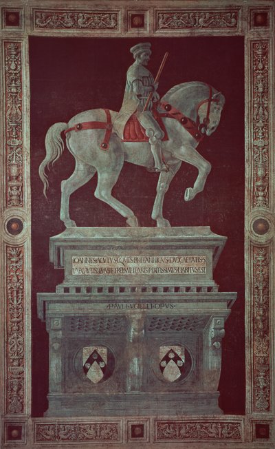 Ruitermonument van Sir John Hawkwood (1320-94), 1436 door Paolo Uccello