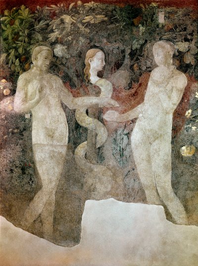 Genesis, schepping van Eva en de erfzonde door Paolo Uccello