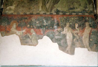 Genesis, schepping van Eva en de erfzonde door Paolo Uccello