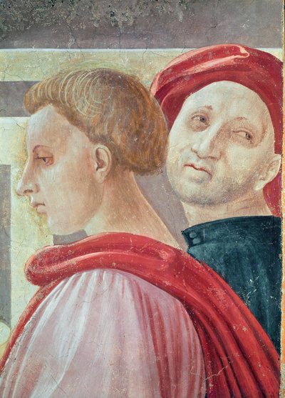 Hoofden van twee mannen, uit de Presentatie van Maria in de Tempel, 1433-34 (detail) door Paolo Uccello