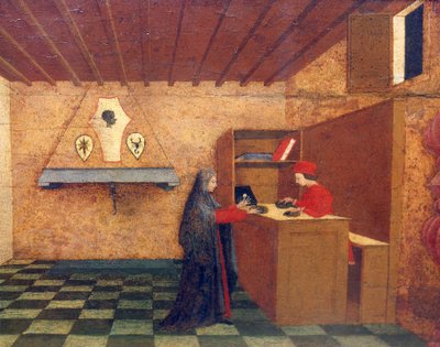 Predella van het Wonder van de Onteerde Hostie (detail) door Paolo Uccello